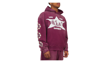 Cowrie Shell Hoodie "Maroon" BAR22