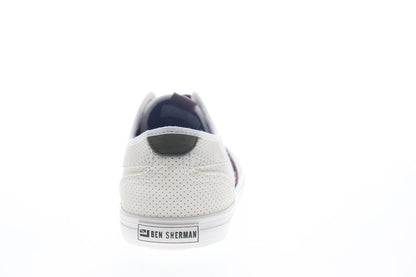 Ben Sherman Brayson Oxford BNM00063 Mens White Leather Lifestyle Sneakers Shoes