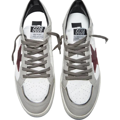 Golden Goose Ball Star Double Upper White Dove Bordeaux