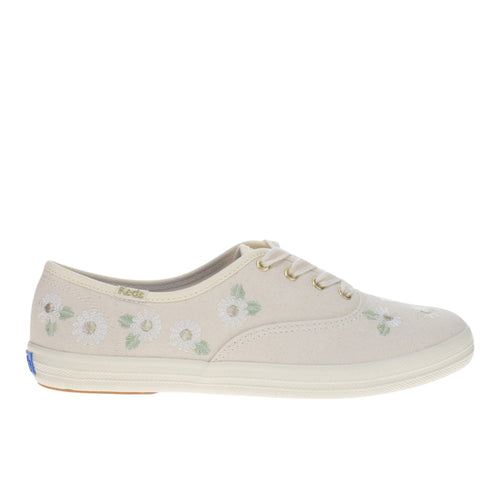 Champion Canvas Floral Embroidery Lace Up Sneakers