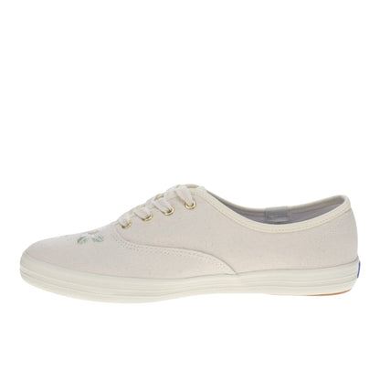 Champion Canvas Floral Embroidery Lace Up Sneakers