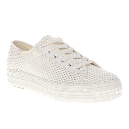 Triple Kick Cotton Mesh Lace Up Sneakers