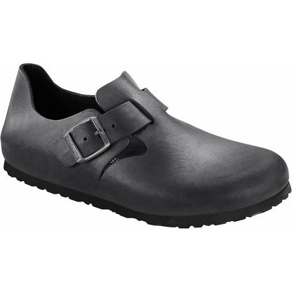 London Oiled Leather Classic Footbed in Black
