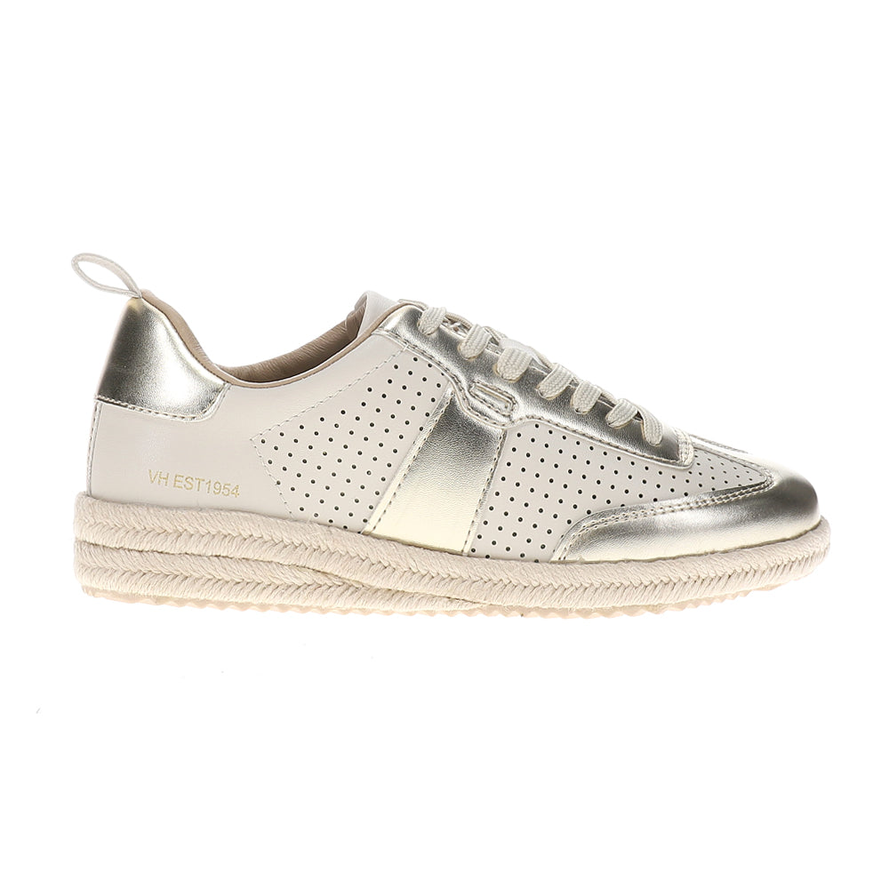 May Espadrille Metallic Lace Up Sneakers