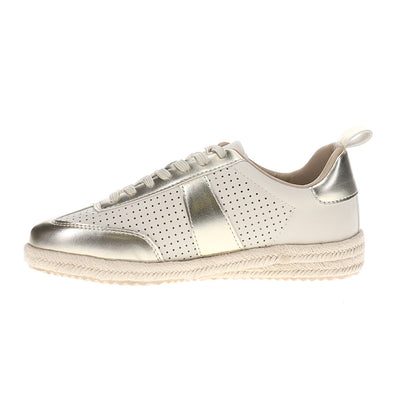 May Espadrille Metallic Lace Up Sneakers