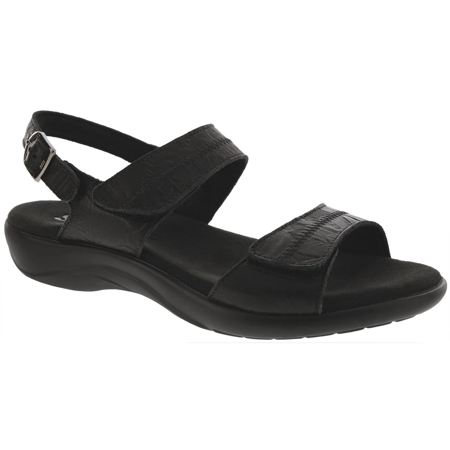Women's Nudu Heel Strap Sandal in Black Larse