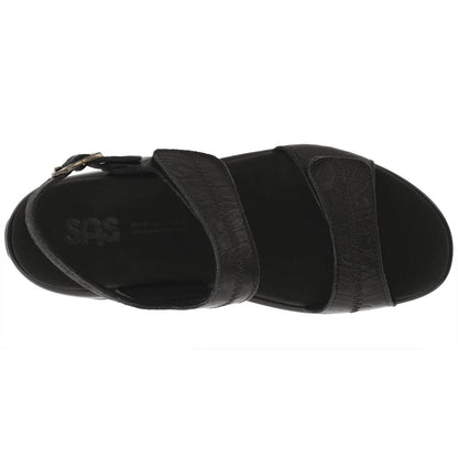 Women's Nudu Heel Strap Sandal in Black Larse