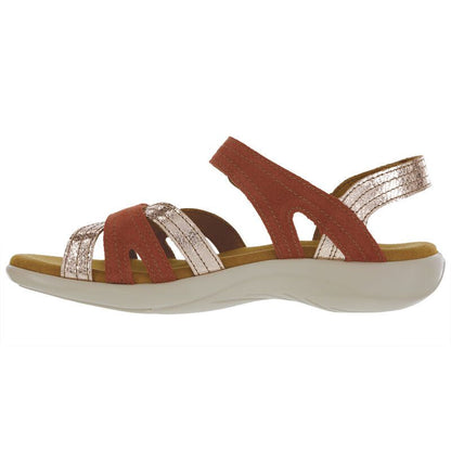 Women's Pier Heel Strap Sandal in Copper