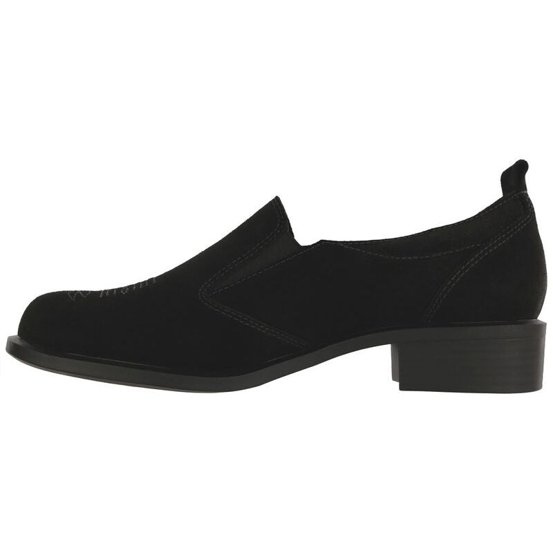Women's Saddle Oxford Dress Shoe in Black Suede