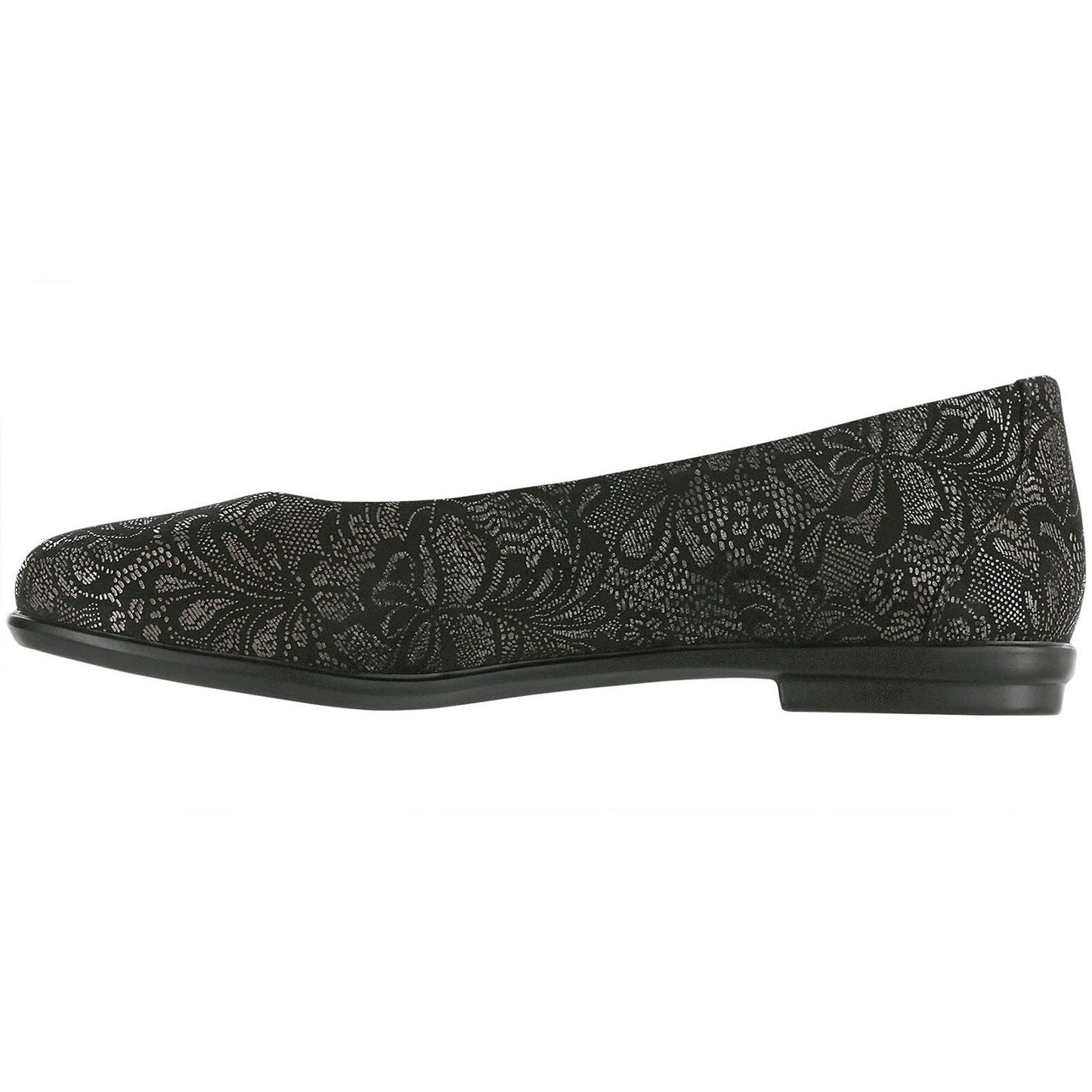 Women's Scenic Ballet Flat in Black Lace