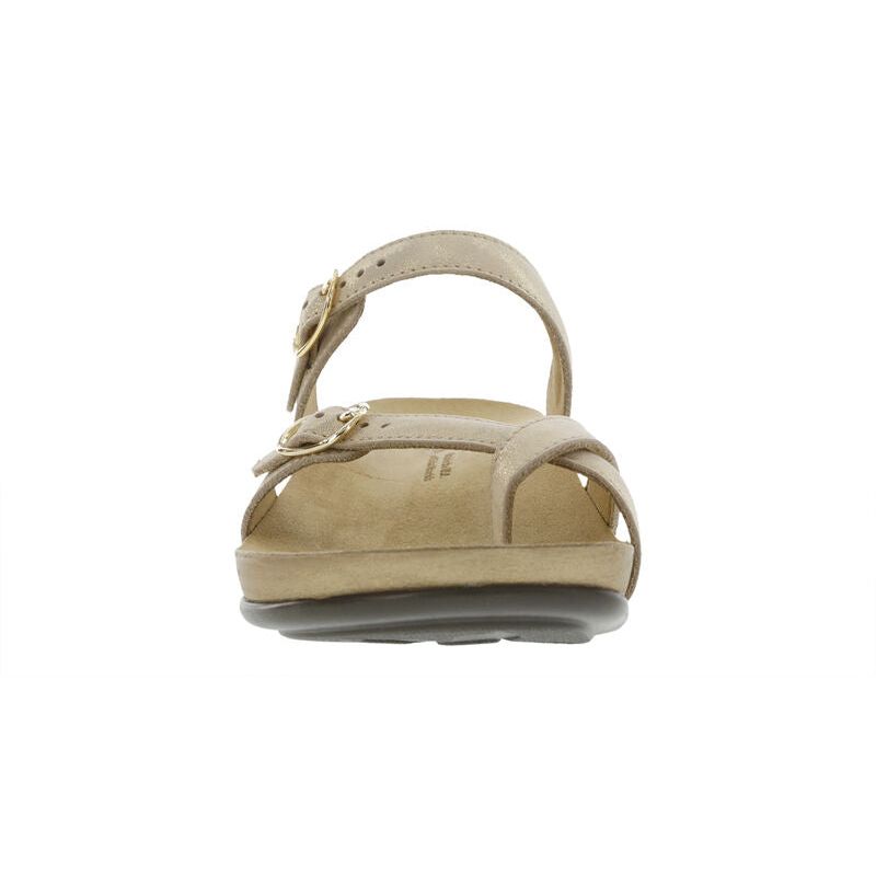 Women's Shelly Toe Loop Slide Sandal in Soft Gold