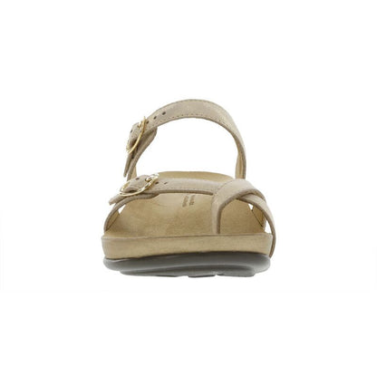 Women's Shelly Toe Loop Slide Sandal in Soft Gold