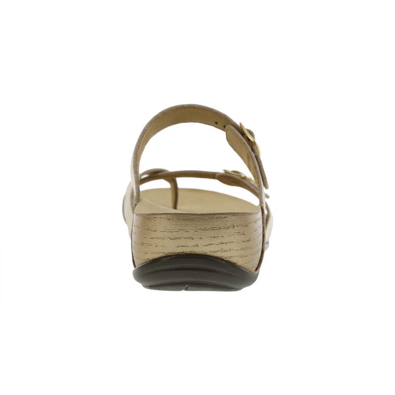 Women's Shelly Toe Loop Slide Sandal in Soft Gold