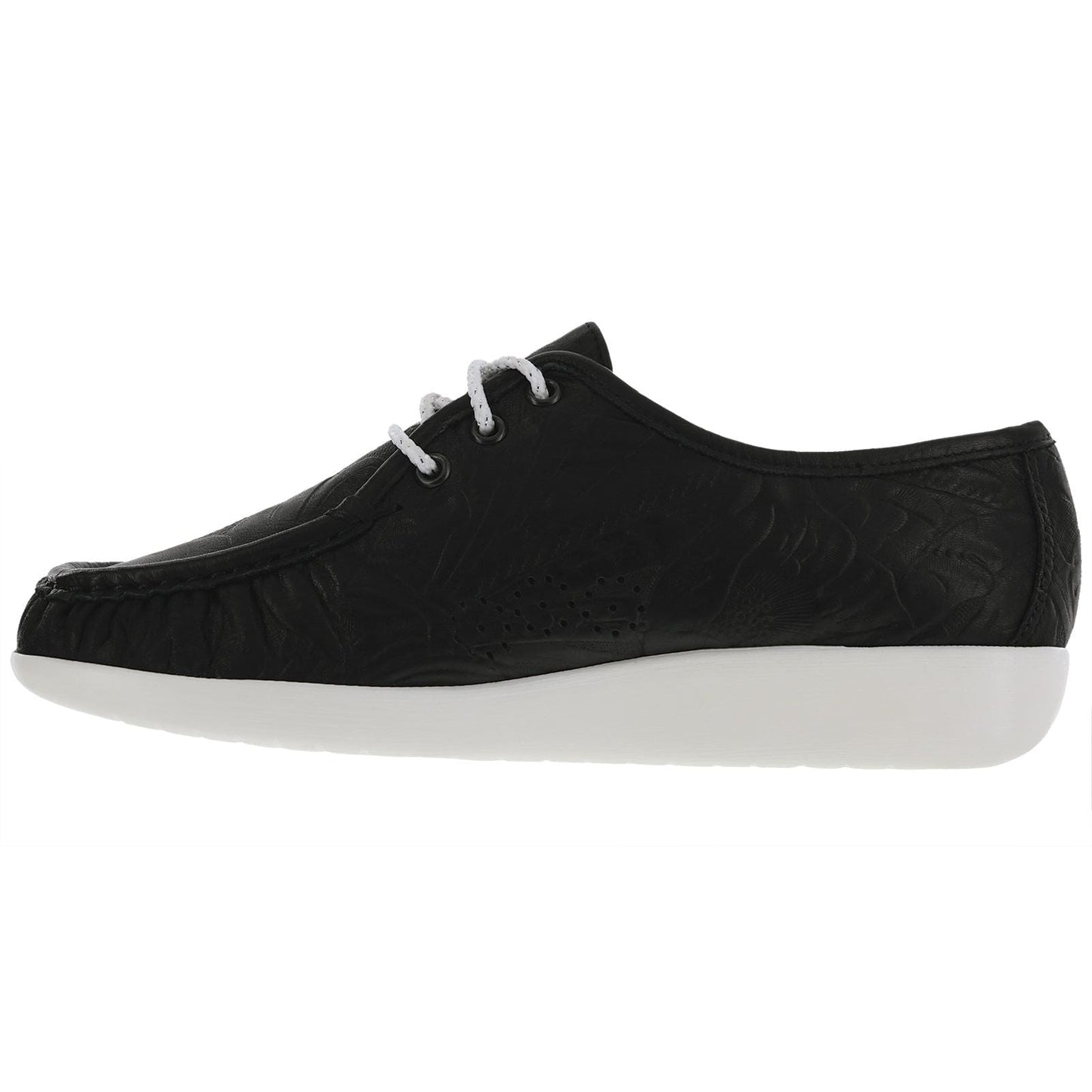 Women's Siesta Lace Up Loafer in Black Larse