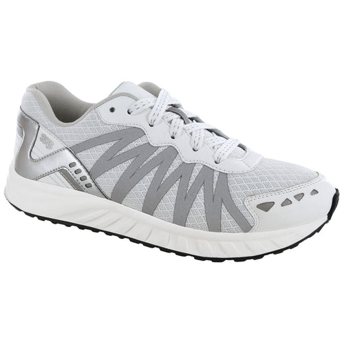 Women's Tempo Lace Up Sneaker in White / Silver