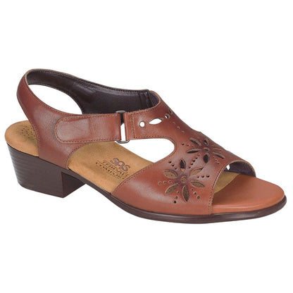 Women's Sunburst Heel Strap Sandal in Chestnut