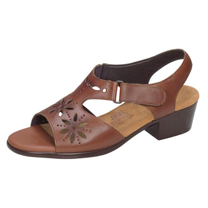 Women's Sunburst Heel Strap Sandal in Chestnut
