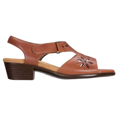 Women's Sunburst Heel Strap Sandal in Chestnut
