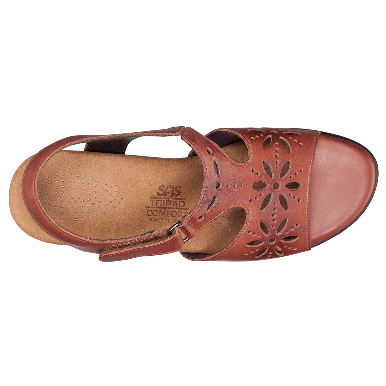 Women's Sunburst Heel Strap Sandal in Chestnut