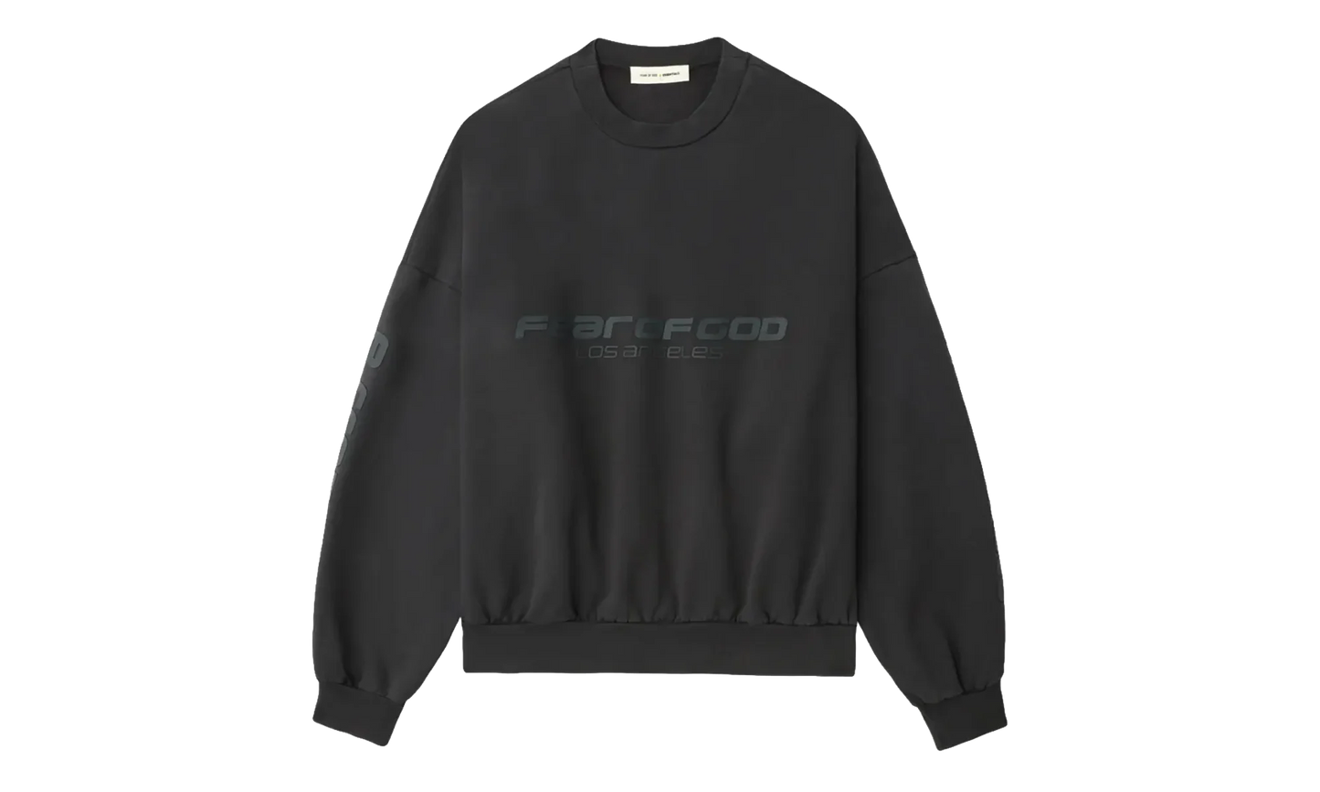 Los Angeles Heavy Fleece Cropped Sweatshirt "Vintage Black" 192HO256893F