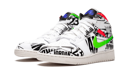 Air Jordan 1 Mid GS "All Over Logos" 554725 143