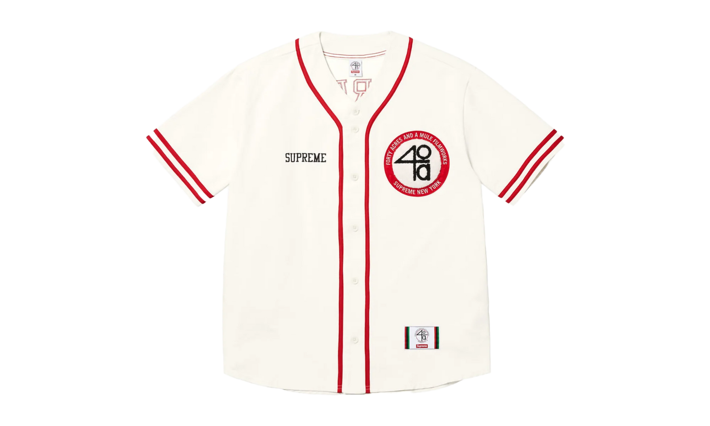 40 Acres Twill Baseball Jersey "SS25 - Natural" SU25352