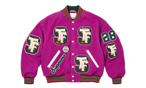 Drill Team Patch Varsity Jacket "FW25 - Magenta" SU27249