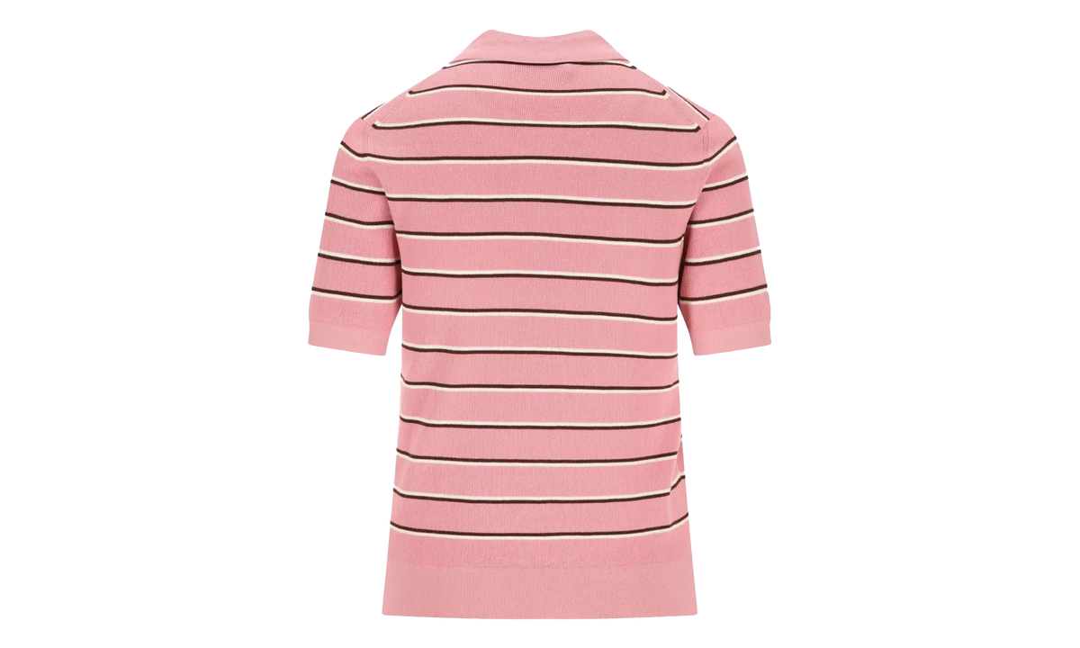 Striped Cotton Knit Polo Shirt WMNS "Pink" MMLB35 183M F0028