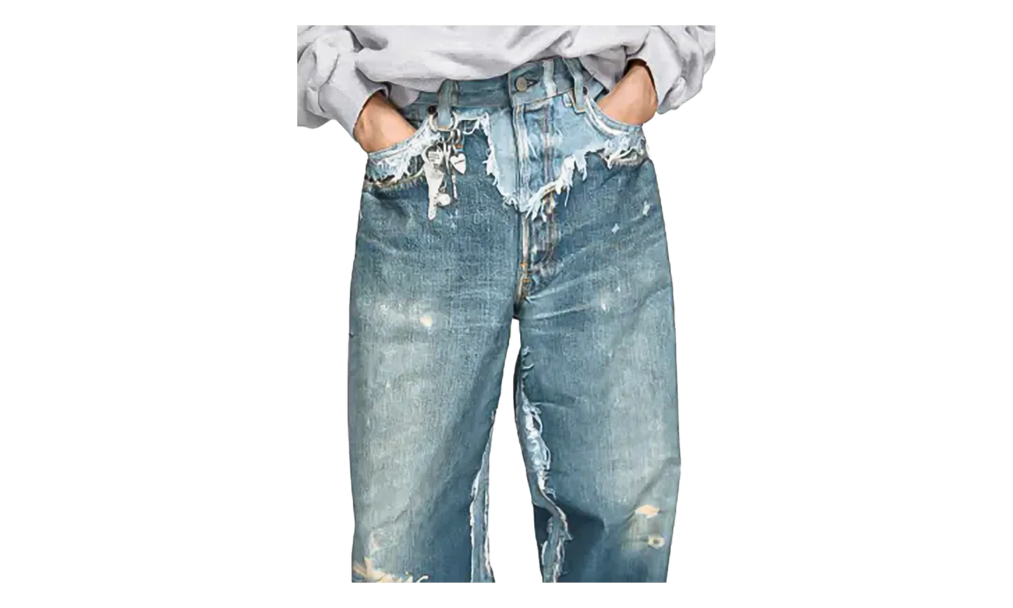 Trashed Trompe L'Oeil Jeans "Mid Blue" CK0140AUZ