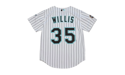 MLB Dontrelle Willis Home World Series Jersey "2003 Florida Marlins – White / Black" AJY15338 FMA03DWSWHBK
