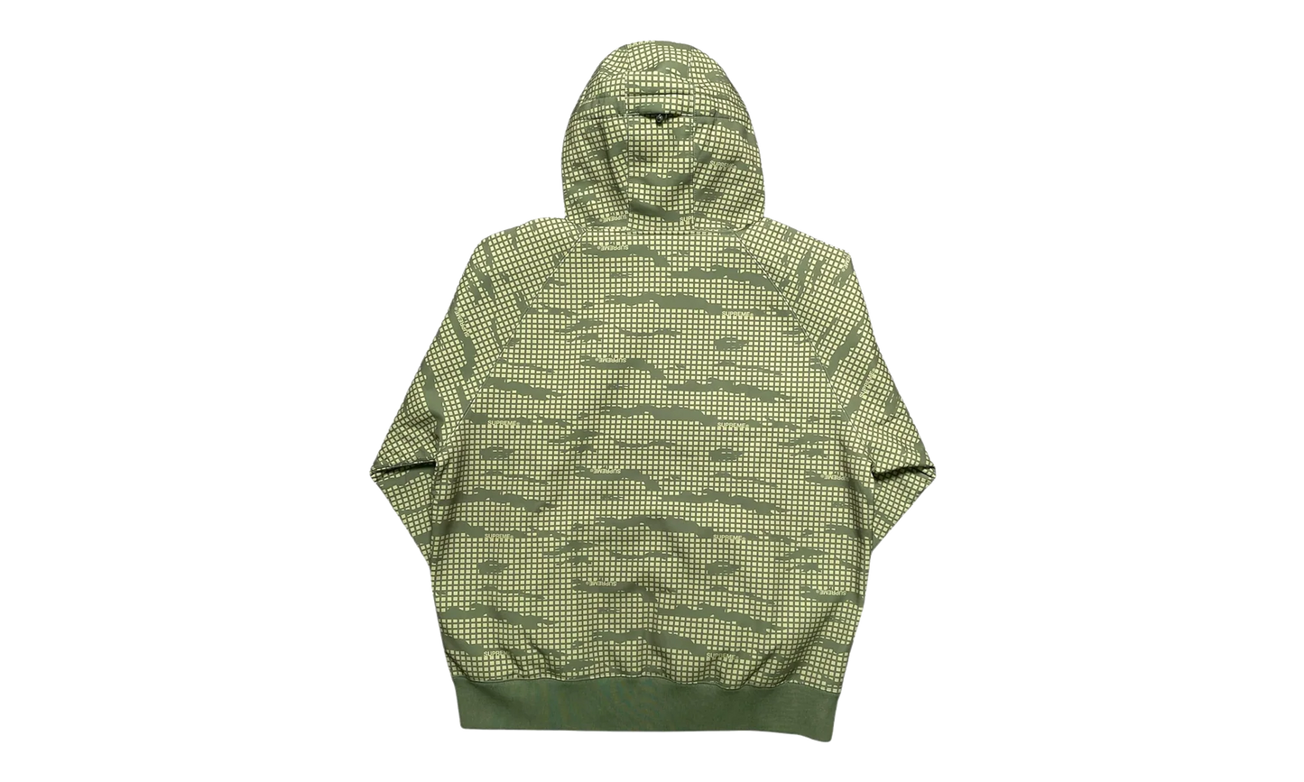 WINDSTOPPER Zip Up Hooded Sweatshirt "FW21 - Olive Grid Camo" SU27131
