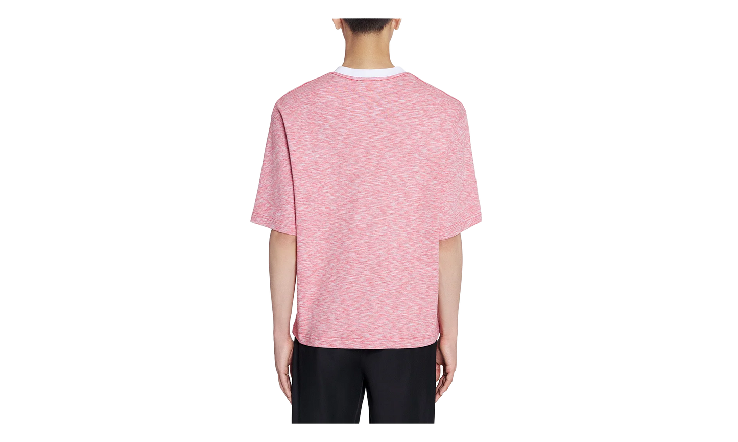 KNIT T-SHIRT "PINK CHINÉ" RM TS0026 J098 P24 340