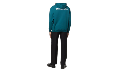 Logo Embroidered Hoodie "Petrol Blue" 600583 TLVB8 9567