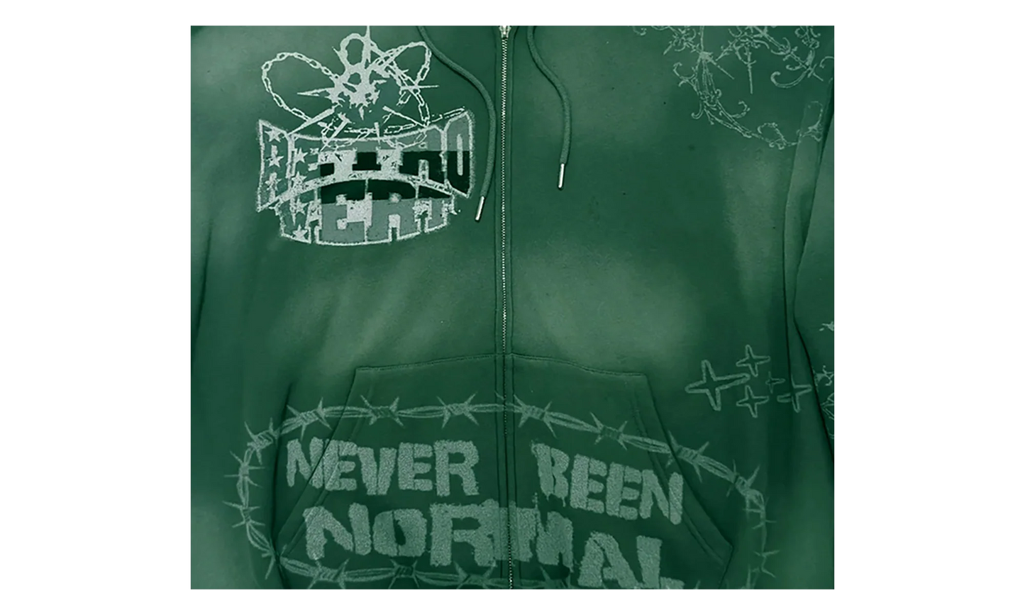 Destroyer Zip Up Hoodie "Green" RET008