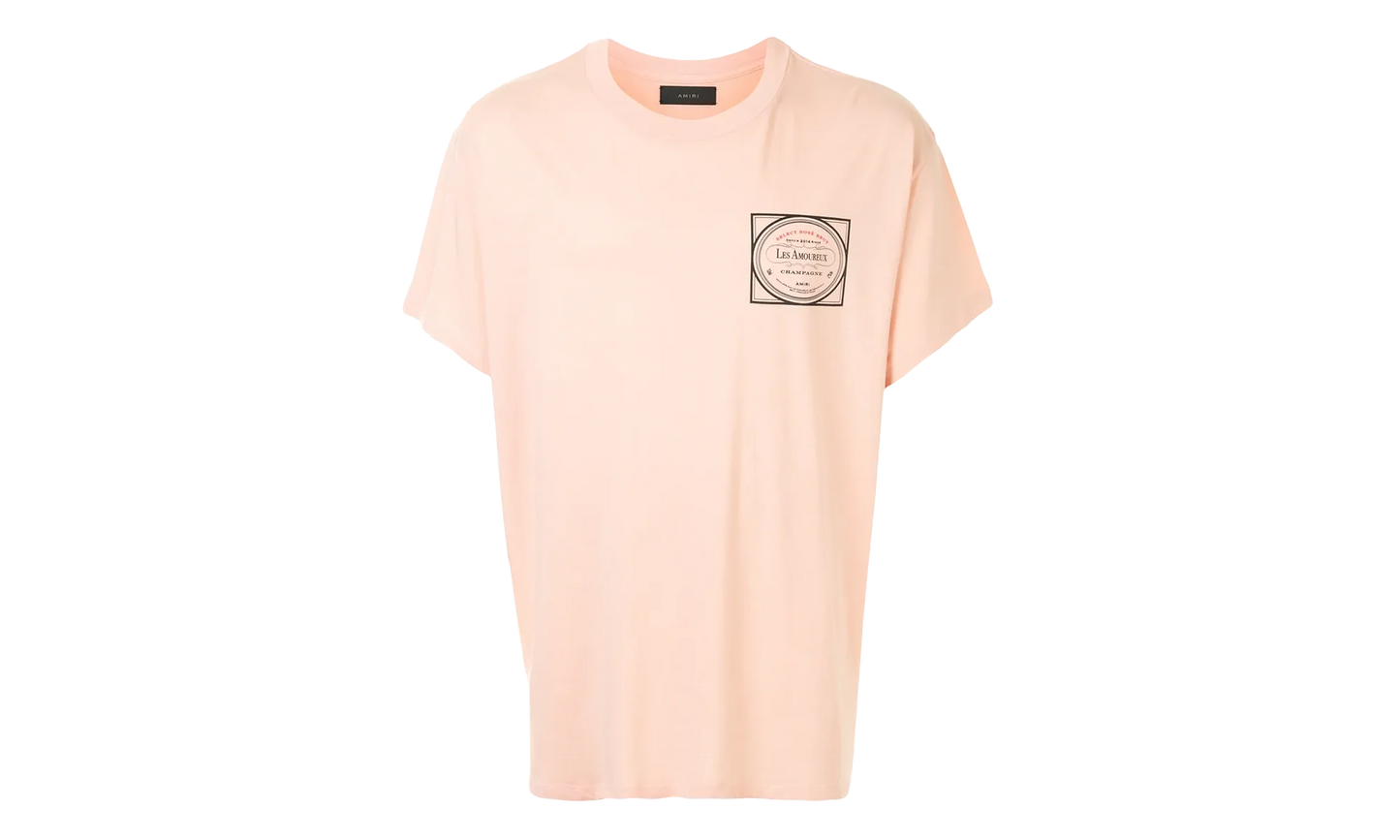 Les Amoureux Label Short Sleeve Tee Shirt "Peach" F0M03237CJ PCH