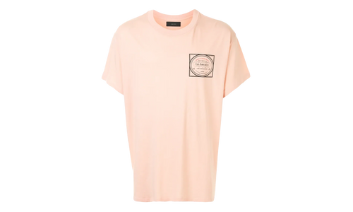 Les Amoureux Label Short Sleeve Tee Shirt "Peach" F0M03237CJ PCH