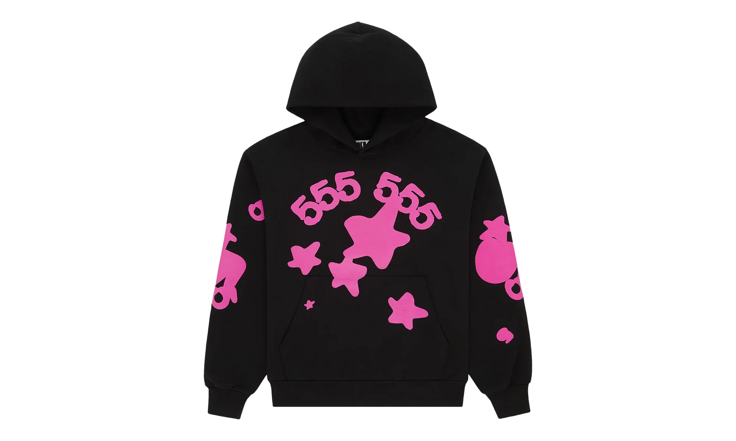 BELUGA ANGEL NUMBER HOODIE "Black/Pink" SP5der404