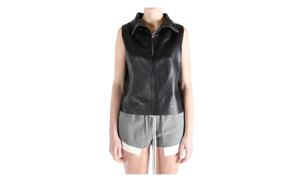 Short Sleeve Tabard in Pelle Top WMNS "Black" RP01F6116 LBY 09