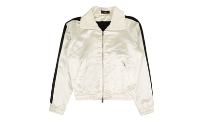 Full Zip Satin Track Jacket "White" MJT001 111 WHIT