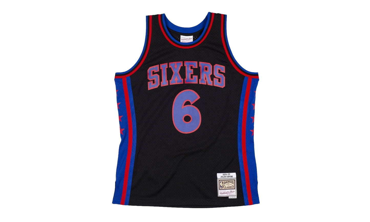 NBA Julius Erving Reload Swingman Jersey "1976 Philadelphia 76ers - Black" SMJYCP19300 P76BLCK76JER