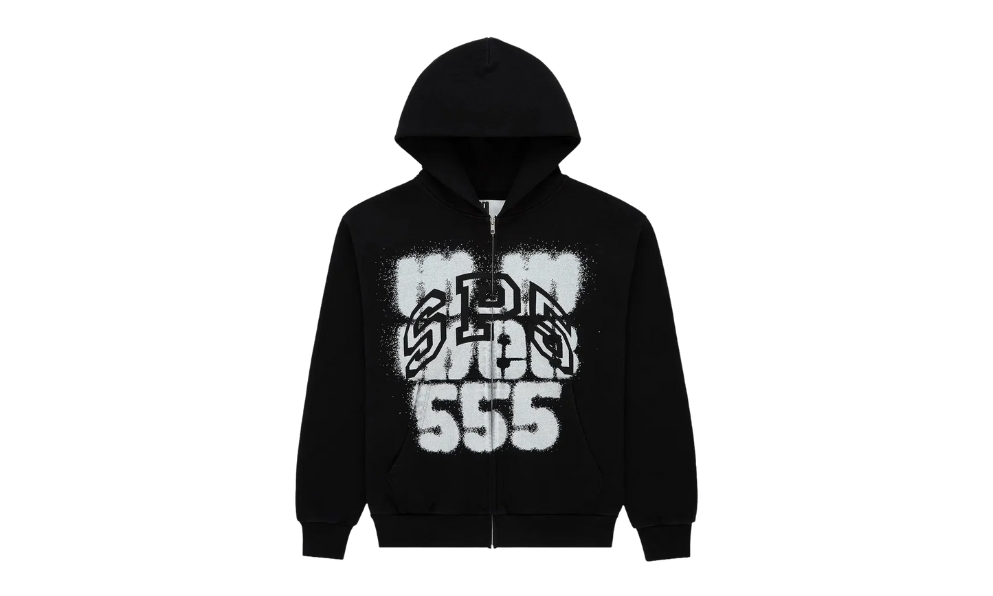 SP555 ZIP HOODIE "Black" SP5der300