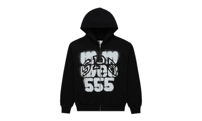 SP555 ZIP HOODIE "Black" SP5der300