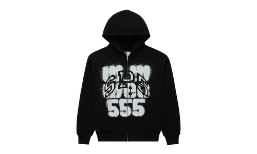 SP555 ZIP HOODIE "Black" SP5der300