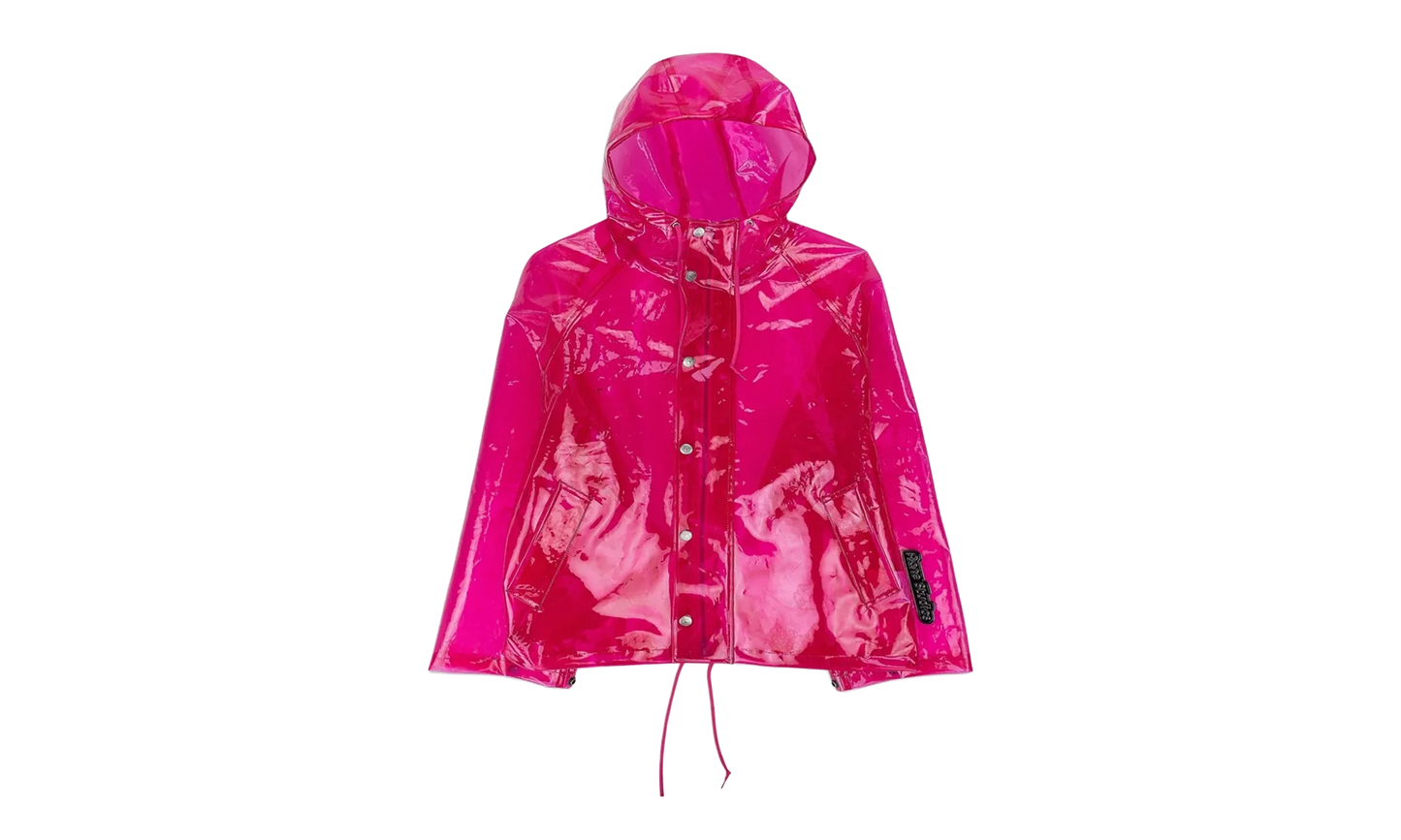 Transparent Hooded Raincoat "Pink" ASO XOTW 0002