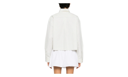 Striped Poplin Shirt WMNS "Cream" MK1659 180U F0061