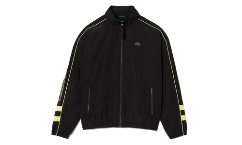 Contrast Water Resistant Zipped Taffeta Jacket "Black / Yellow" BH1607 6TV