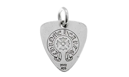 stones lip tongue Guitar Pick Charm & Ball Chain "Silver" CHRM0735