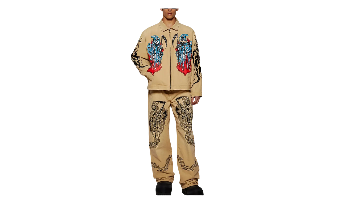 Painted Reaper Logo Carhartt Jacket "Tan / Multi" SS253014B0151059