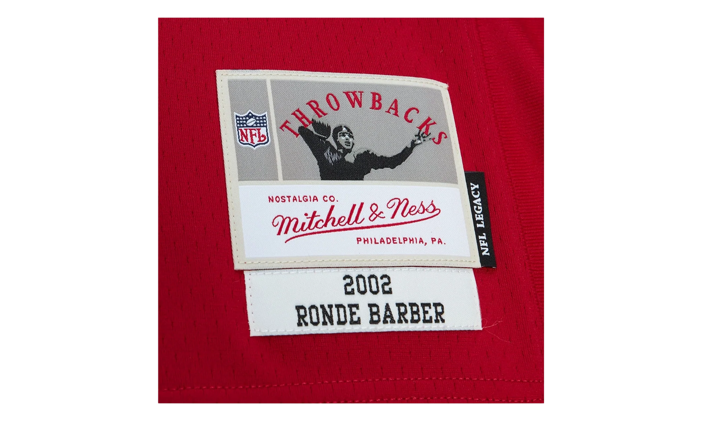 NFL Ronde Barber Dark Jersey "2002 Tampa Bay Buccaneers - Scarlet" LGJY6872 TBB02RBRSCAR