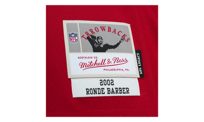 NFL Ronde Barber Dark Jersey "2002 Tampa Bay Buccaneers - Scarlet" LGJY6872 TBB02RBRSCAR